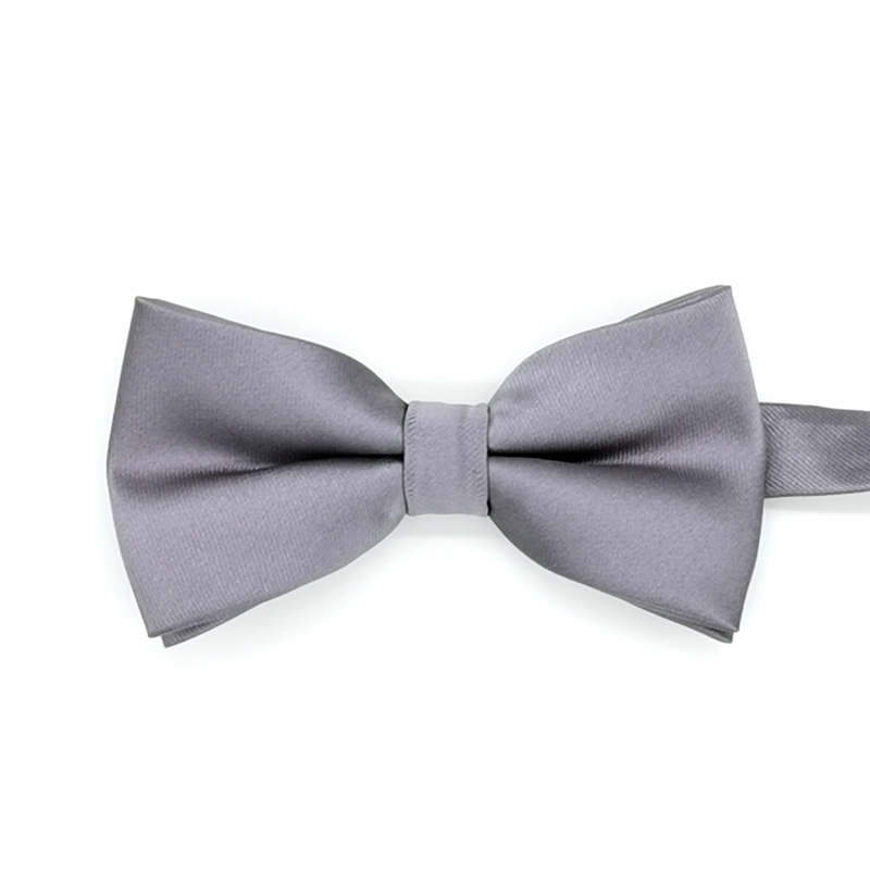 Microfiber gray bowtie