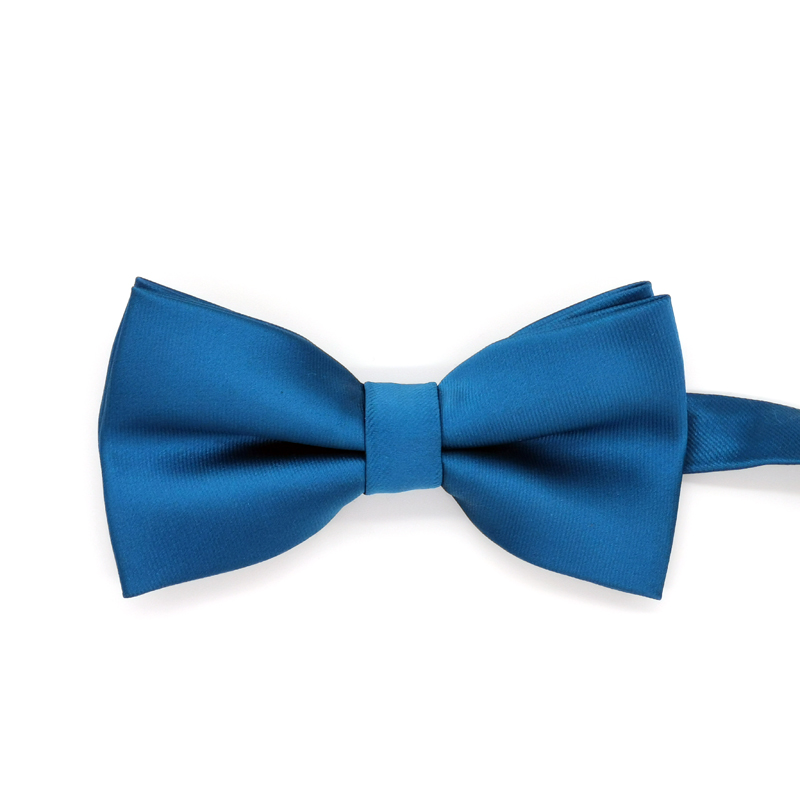 Microfiber woven blue bowtie