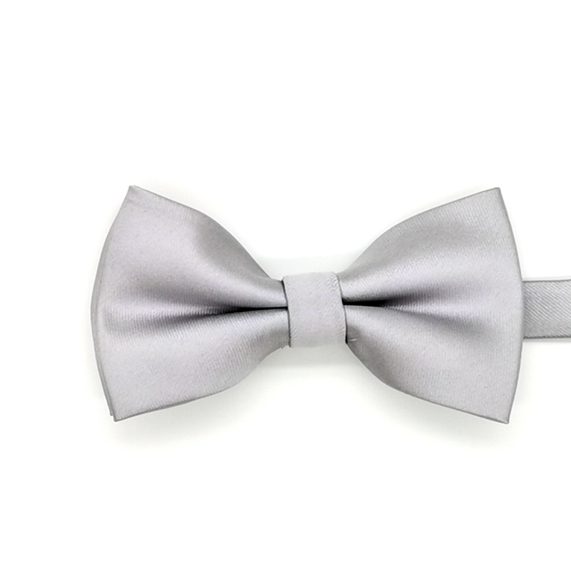 Microfiber gray bowtie